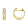 Diamond Huggie Hoop Earrings