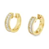 Diamond Huggie Hoop Earrings