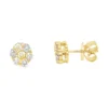 Diamond Cluster Stud Earrings