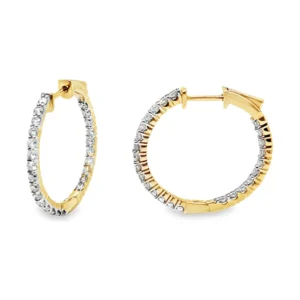 Diamond Hoop Earrings