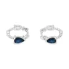 Pear Sapphire Hoop Earrings
