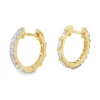 Diamond Huggie Hoop Earrings