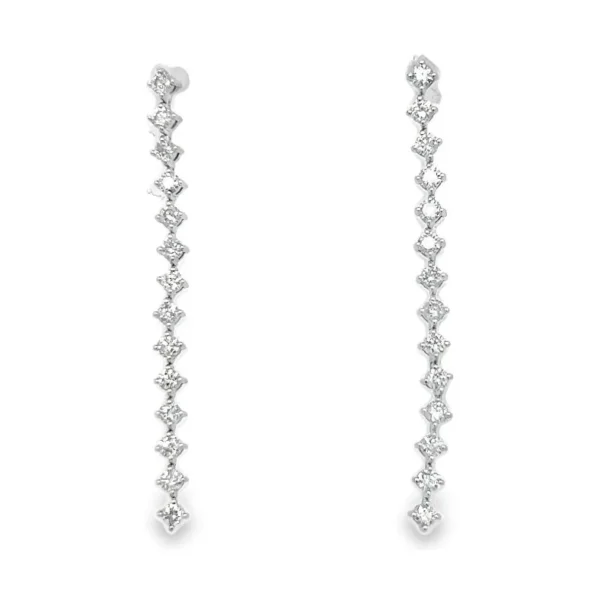 Diamond Linear Dangle Earrings