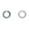 Circle Gemstone Stud Earrings