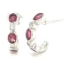 Tourmaline Diamond Hoop Earrings
