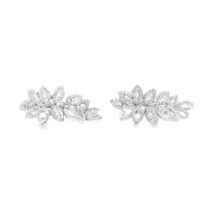 Cluster Diamond Dangle Earrings