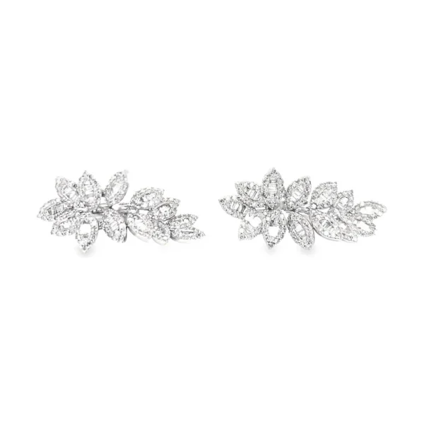 Cluster Diamond Dangle Earrings
