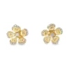 Floral Diamond Stud Earrings