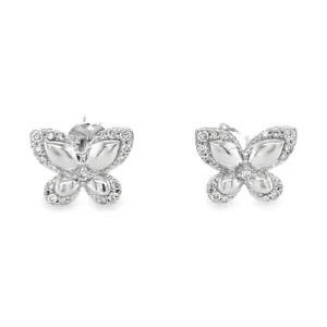 Butterfly Diamond Stud Earrings