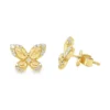 Butterfly Diamond Stud Earrings