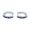 Sapphire Diamond Huggie Earrings