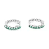 Emerald Diamond Huggie Earrings