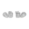 Diamond Cluster Stud Earrings