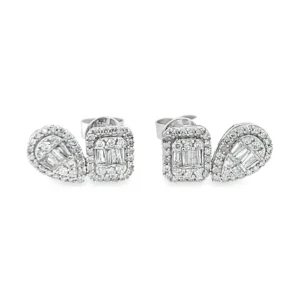 Diamond Cluster Stud Earrings