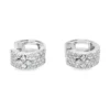 Diamond Cluster Huggie Earrings