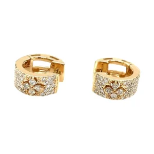 Diamond Huggie Hoop Earrings
