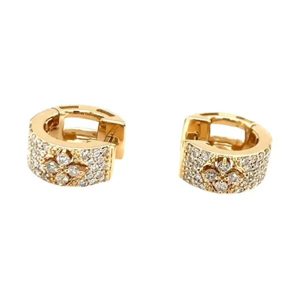 Diamond Huggie Hoop Earrings