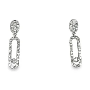 Oval Link Dangle Earrings