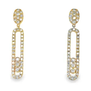 Oval Link Dangle Earrings