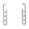 Diamond Link Dangle Earrings