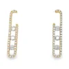 Diamond Link Dangle Earrings