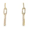 Diamond Link Dangle Earrings