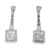 Square Diamond Dangle Earrings