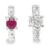 Round Gemstone Huggie Earrings