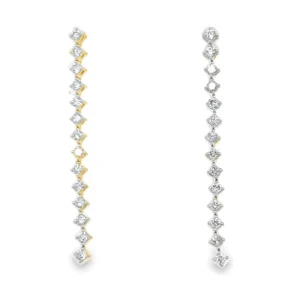 Diamond Linear Dangle Earrings