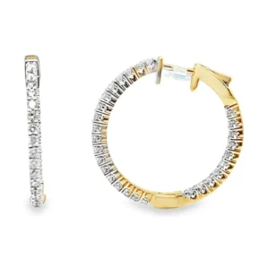 Diamond Hoop Earrings