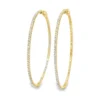 Diamond Inside Out Hoop Earrings