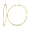 Diamond Inside Out Hoop Earrings