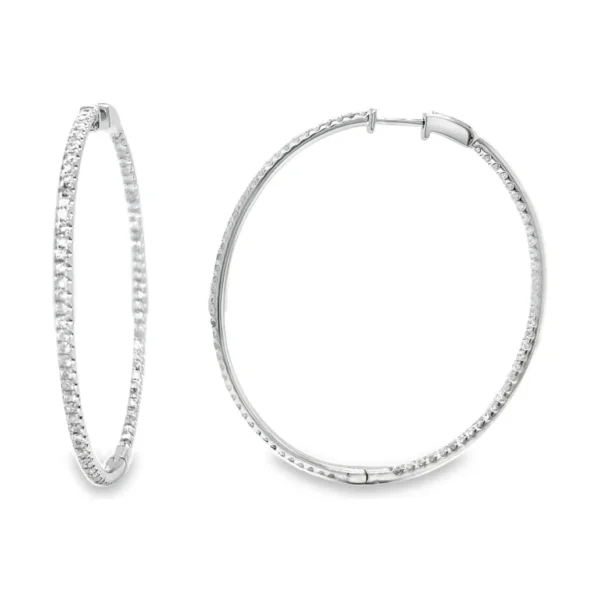 Diamond Hoop Earrings