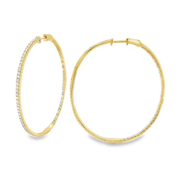 Diamond Large Hoop Earrings