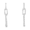 Diamond Link Dangle Earrings