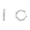 Diamond Bamboo Hoop Earrings