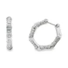 Bamboo Diamond Hoop Earrings