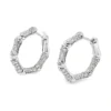 Bamboo Diamond Hoop Earrings