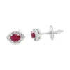 Evil Eye Ruby Earrings