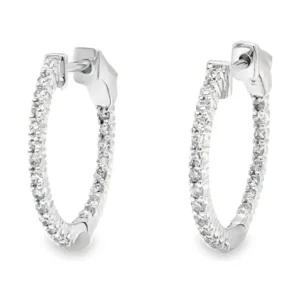 Diamond Hoop Earrings
