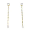 Diamond Linear Dangle Earrings
