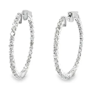 Diamond Inside Out Hoop Earrings