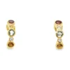 Tourmaline Diamond Hoop Earrings
