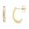 Channel Set Huggie Earrings