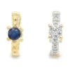 Sapphire Diamond Huggie Earrings