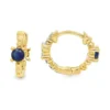 Sapphire Diamond Huggie Earrings