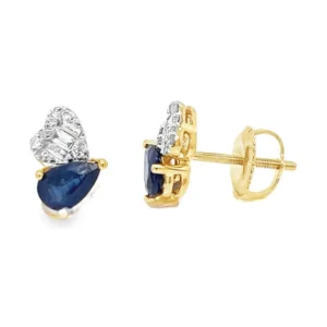 Pear Sapphire Stud Earrings