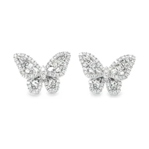 Butterfly Diamond Stud Earrings