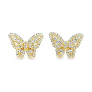 Butterfly Diamond Stud Earrings