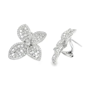 Floral Diamond Stud Earrings